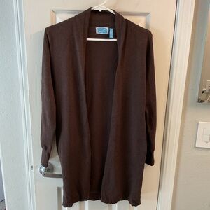 Survival brown open cardigan small fall winter cozy casual